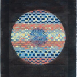 Nightingale, 2023 Silkscreen, cyanotype, ink, wire & paper cut & woven 22” x 15.5”