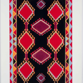 N. Africa Night, 2021 Silkscreen on paper 18” x 12”